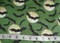 Halloween Bats Full Moon on Green 100% Cotton Fabric Ny the yard